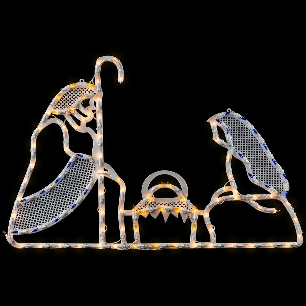Northlight 20 In. Lighted Holy Family Nativity Scene Christmas Window Silhouette 2 Northlight 20 In. Lighted Holy Family Nativity Scene Christmas Window Silhouette - Image 2