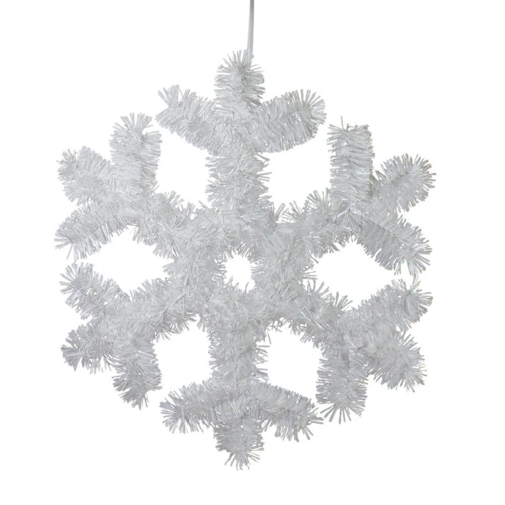 Northlight 13.5 In. Tinsel Snowflake Christmas Window Decoration 1 Northlight 13.5 In. Tinsel Snowflake Christmas Window Decoration