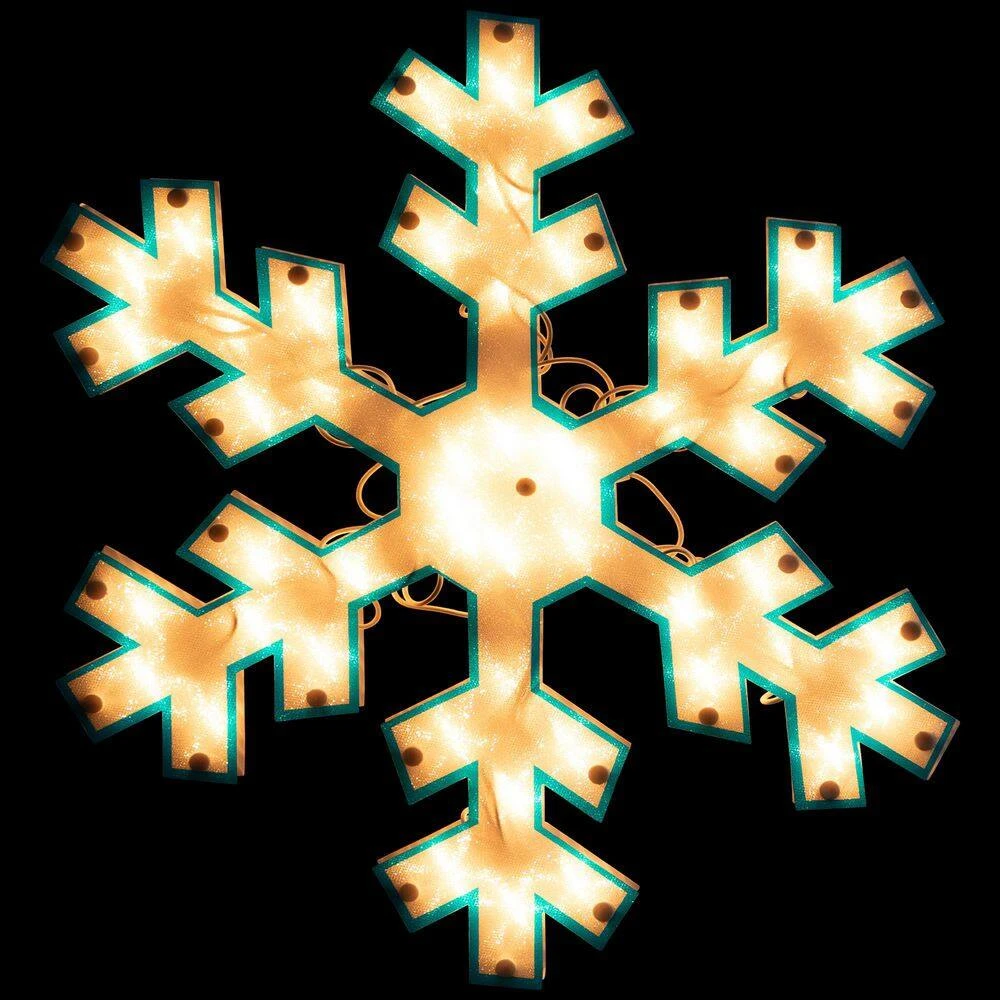 Northlight 16.75 In. Lighted Snowflake Christmas Window Silhouette Decoration 2 Northlight 16.75 In. Lighted Snowflake Christmas Window Silhouette Decoration - Image 2