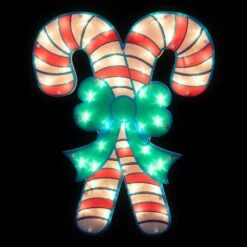 Northlight 18.5 In. Lighted Double Candy Cane Christmas Window Silhouette -Northlight Shop northlight christmas window decorations 34854999 4f 1000