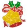 Northlight 19 In. Lighted Christmas Bells Window Silhouette