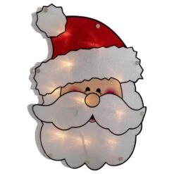 Northlight 12 In. Lighted Santa Claus Christmas Window Silhouette -Northlight Shop northlight christmas window decorations 34855007 1f 1000