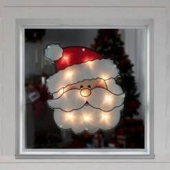 Northlight 12 In. Lighted Santa Claus Christmas Window Silhouette -Northlight Shop northlight christmas window decorations 34855007 31 1000