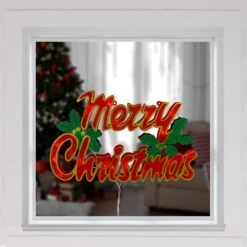 Northlight 10.25 In. H Lighted Merry Christmas Window Silhouette -Northlight Shop northlight christmas window decorations 34855016 31 1000
