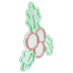 Northlight 12 In. LED Lighted Neon Style Holly Berries Christmas Window Silhouette -Northlight Shop northlight christmas window decorations 35252111 1f 1000