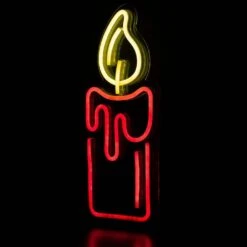 Northlight 12 In. Red LED Lighted Neon Style Red Candle Christmas Window Silhouette 12 Northlight 12 In. Red LED Lighted Neon Style Red Candle Christmas Window Silhouette -Northlight Shop northlight christmas window decorations 35252112 44 1000