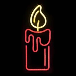 Northlight 12 In. Red LED Lighted Neon Style Red Candle Christmas Window Silhouette 10 Northlight 12 In. Red LED Lighted Neon Style Red Candle Christmas Window Silhouette -Northlight Shop northlight christmas window decorations 35252112 4f 1000