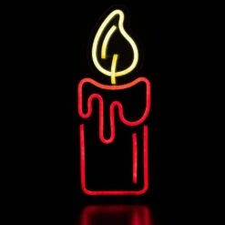 Northlight 12 In. Red LED Lighted Neon Style Red Candle Christmas Window Silhouette 14 Northlight 12 In. Red LED Lighted Neon Style Red Candle Christmas Window Silhouette -Northlight Shop northlight christmas window decorations 35252112 76 1000