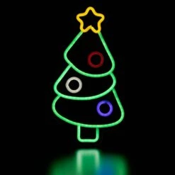 Northlight 15 In. LED Lighted Neon Style Christmas Tree Window Silhouette 14 Northlight 15 In. LED Lighted Neon Style Christmas Tree Window Silhouette -Northlight Shop northlight christmas window decorations 35252113 76 1000