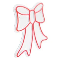 Northlight 15 In. Red LED Lighted Neon Style Bow Christmas Window Silhouette -Northlight Shop northlight christmas window decorations 35252118 c3 1000