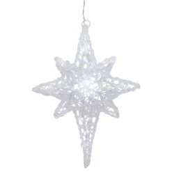 Northlight 24 In. Pure White LED Twinkle Bethlehem Star Hanging Christmas Decoration -Northlight Shop northlight christmas window decorations 35256323 4f 1000
