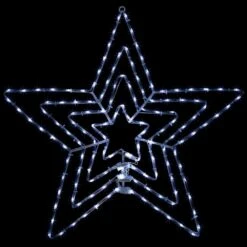 Northlight 24 In. LED Lighted Layered Stars 8 Function Christmas Window Silhouette -Northlight Shop northlight christmas window decorations 35256331 1f 1000