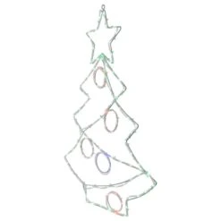 Northlight 28 In. LED Lighted Christmas Tree With Ornaments Window Silhouette -Northlight Shop northlight christmas window decorations 35256334 1f 1000
