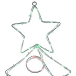 Northlight 28 In. LED Lighted Christmas Tree With Ornaments Window Silhouette -Northlight Shop northlight christmas window decorations 35256334 44 1000