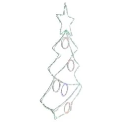 Northlight 28 In. LED Lighted Christmas Tree With Ornaments Window Silhouette -Northlight Shop northlight christmas window decorations 35256334 4f 1000