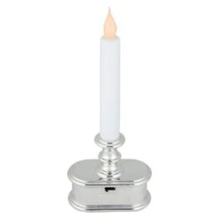 Northlight LED Window Candles-9.25"-White And Silver-Set Of 4 8 Northlight LED Window Candles-9.25"-White And Silver-Set Of 4 -Northlight Shop northlight christmas window decorations 35838594 4f 1000