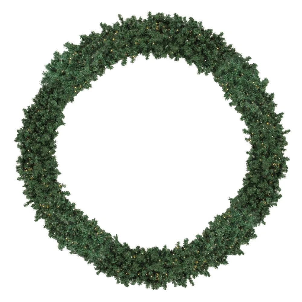 Northlight 8 Ft. Pre-Lit High Sierra Pine Commercial Artificial Christmas Wreath - Clear Lights 1 Northlight 8 Ft. Pre-Lit High Sierra Pine Commercial Artificial Christmas Wreath - Clear Lights