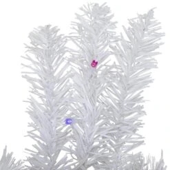 Northlight 36 In. Pre-Lit White Pine LED Artificial Christmas Wreath Multicolor Lights -Northlight Shop northlight christmas wreaths 32913250 1f 1000