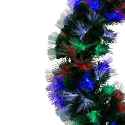 Northlight 24 In. Multi-function Coloring Changing Fiber Optic Pine Artificial Christmas Wreath -Northlight Shop northlight christmas wreaths 34316505 4f 1000