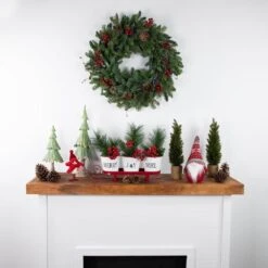 Northlight 30 '' Red Unlit Berries And Pine Cones Artificial Christmas Wreath -Northlight Shop northlight christmas wreaths 35688239 4f 1000