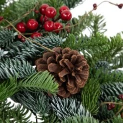 Northlight 30 '' Red Unlit Berries And Pine Cones Artificial Christmas Wreath -Northlight Shop northlight christmas wreaths 35688239 fa 1000