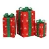 Northlight Lighted Tall Red Sisal Gift Boxes Christmas Yard Art Decorations (Set Of 3) -Northlight Shop northlight christmas yard decorations 32606249 64 1000