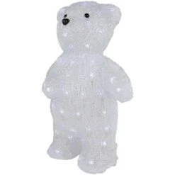 Northlight 17 In. Pre-Lit Commercial Grade Acrylic Polar Bear Christmas Display Decoration - Polar White LED Lights -Northlight Shop northlight christmas yard decorations 32904697 1f 1000