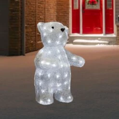 Northlight 17 In. Pre-Lit Commercial Grade Acrylic Polar Bear Christmas Display Decoration - Polar White LED Lights -Northlight Shop northlight christmas yard decorations 32904697 31 1000