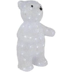 Northlight 17 In. Pre-Lit Commercial Grade Acrylic Polar Bear Christmas Display Decoration - Polar White LED Lights -Northlight Shop northlight christmas yard decorations 32904697 4f 1000