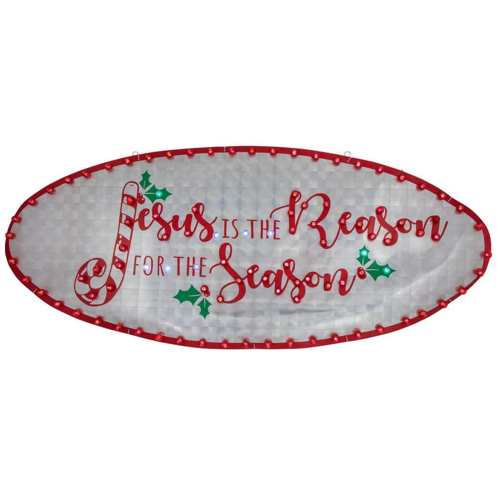 Northlight 18 In. LED Lighted Holographic Merry Christmas Sign Outdoor Decoration 1 Northlight 18 In. LED Lighted Holographic Merry Christmas Sign Outdoor Decoration