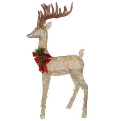 Northlight 48 In. Pre-Lit LED Champagne Deer Outdoor Christmas Decoration 10 Northlight 48 In. Pre-Lit LED Champagne Deer Outdoor Christmas Decoration -Northlight Shop northlight christmas yard decorations 35167252 1f 1000
