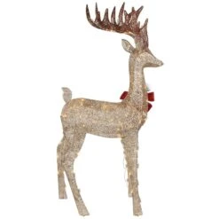 Northlight 48 In. Pre-Lit LED Champagne Deer Outdoor Christmas Decoration 11 Northlight 48 In. Pre-Lit LED Champagne Deer Outdoor Christmas Decoration -Northlight Shop northlight christmas yard decorations 35167252 44 1000