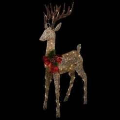Northlight 48 In. Pre-Lit LED Champagne Deer Outdoor Christmas Decoration 9 Northlight 48 In. Pre-Lit LED Champagne Deer Outdoor Christmas Decoration -Northlight Shop northlight christmas yard decorations 35167252 4f 1000