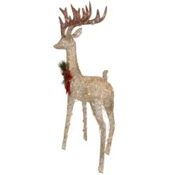 Northlight 48 In. Pre-Lit LED Champagne Deer Outdoor Christmas Decoration 13 Northlight 48 In. Pre-Lit LED Champagne Deer Outdoor Christmas Decoration -Northlight Shop northlight christmas yard decorations 35167252 76 1000