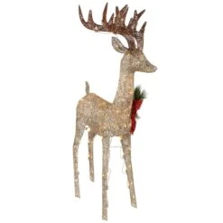Northlight 48 In. Pre-Lit LED Champagne Deer Outdoor Christmas Decoration 12 Northlight 48 In. Pre-Lit LED Champagne Deer Outdoor Christmas Decoration -Northlight Shop northlight christmas yard decorations 35167252 fa 1000