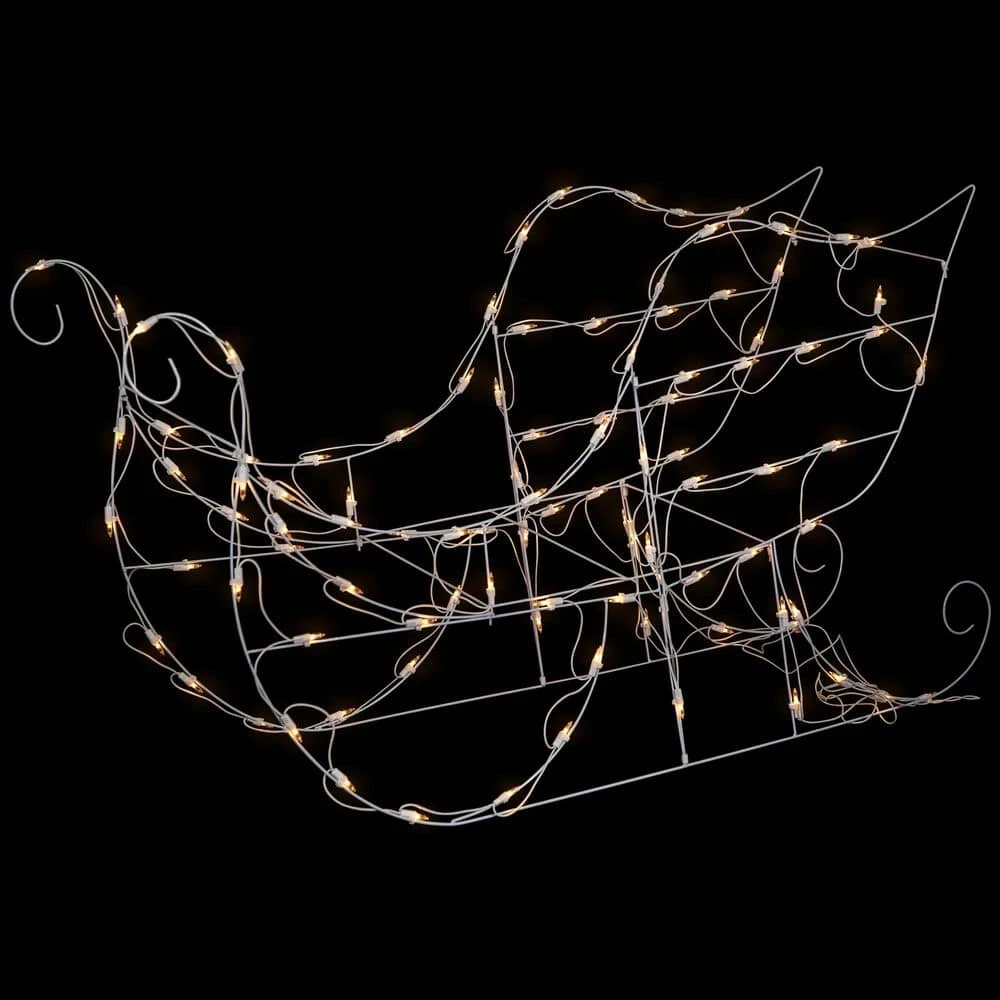 Northlight 48in. Lighted Sleigh Outdoor Christmas Decoration 3 Northlight 48in. Lighted Sleigh Outdoor Christmas Decoration - Image 3