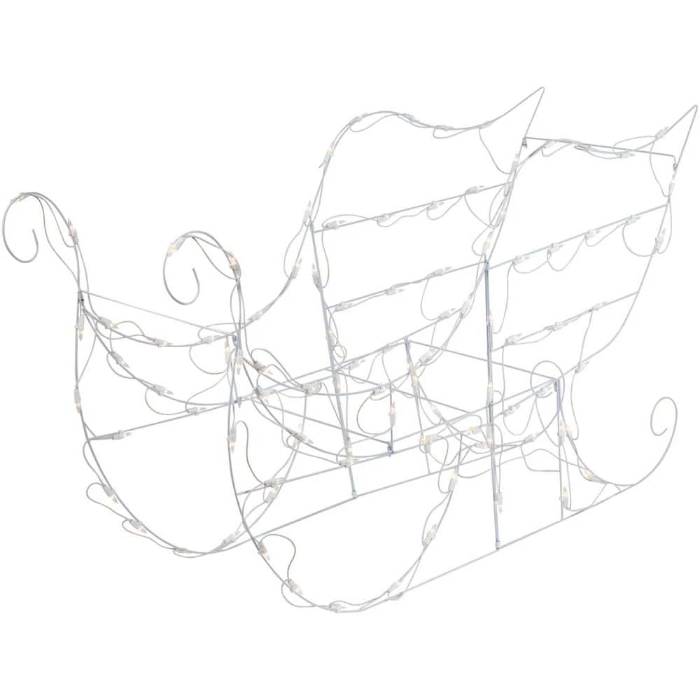 Northlight 48in. Lighted Sleigh Outdoor Christmas Decoration 1 Northlight 48in. Lighted Sleigh Outdoor Christmas Decoration