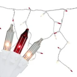 Northlight 10 Ft. 150-Light Red And Clear Mini Icicle Lights -Northlight Shop northlight icicle lights 32603844 e1 1000