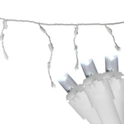 Northlight 6.75 Ft. 100-Light Pure White LED Wide Angle Icicle Lights