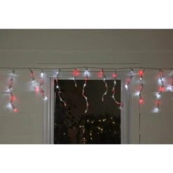 Northlight 6.75 Ft. 100-Light Red And Pure White LED Wide Angle Icicle Lights -Northlight Shop northlight icicle lights 32605198 31 1000