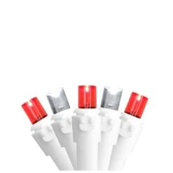 Northlight 6.75 Ft. 100-Light Red And Pure White LED Wide Angle Icicle Lights