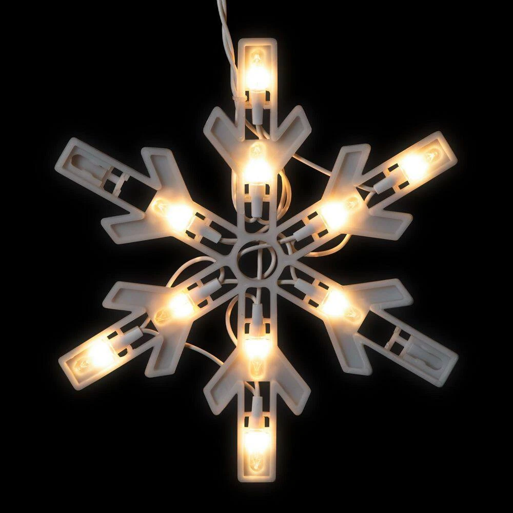 Northlight 100 Clear Twinkling Snowflake Icicle Christmas Lights-8.6 Ft White Wire 5 Northlight 100 Clear Twinkling Snowflake Icicle Christmas Lights-8.6 Ft White Wire - Image 5