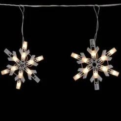 Northlight 100 Clear Twinkling Snowflake Icicle Christmas Lights-8.6 Ft White Wire 9 Northlight 100 Clear Twinkling Snowflake Icicle Christmas Lights-8.6 Ft White Wire -Northlight Shop northlight icicle lights 32912641 4f 1000