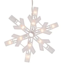 Northlight 100 Clear Twinkling Snowflake Icicle Christmas Lights-8.6 Ft White Wire 13 Northlight 100 Clear Twinkling Snowflake Icicle Christmas Lights-8.6 Ft White Wire -Northlight Shop northlight icicle lights 32912641 76 1000