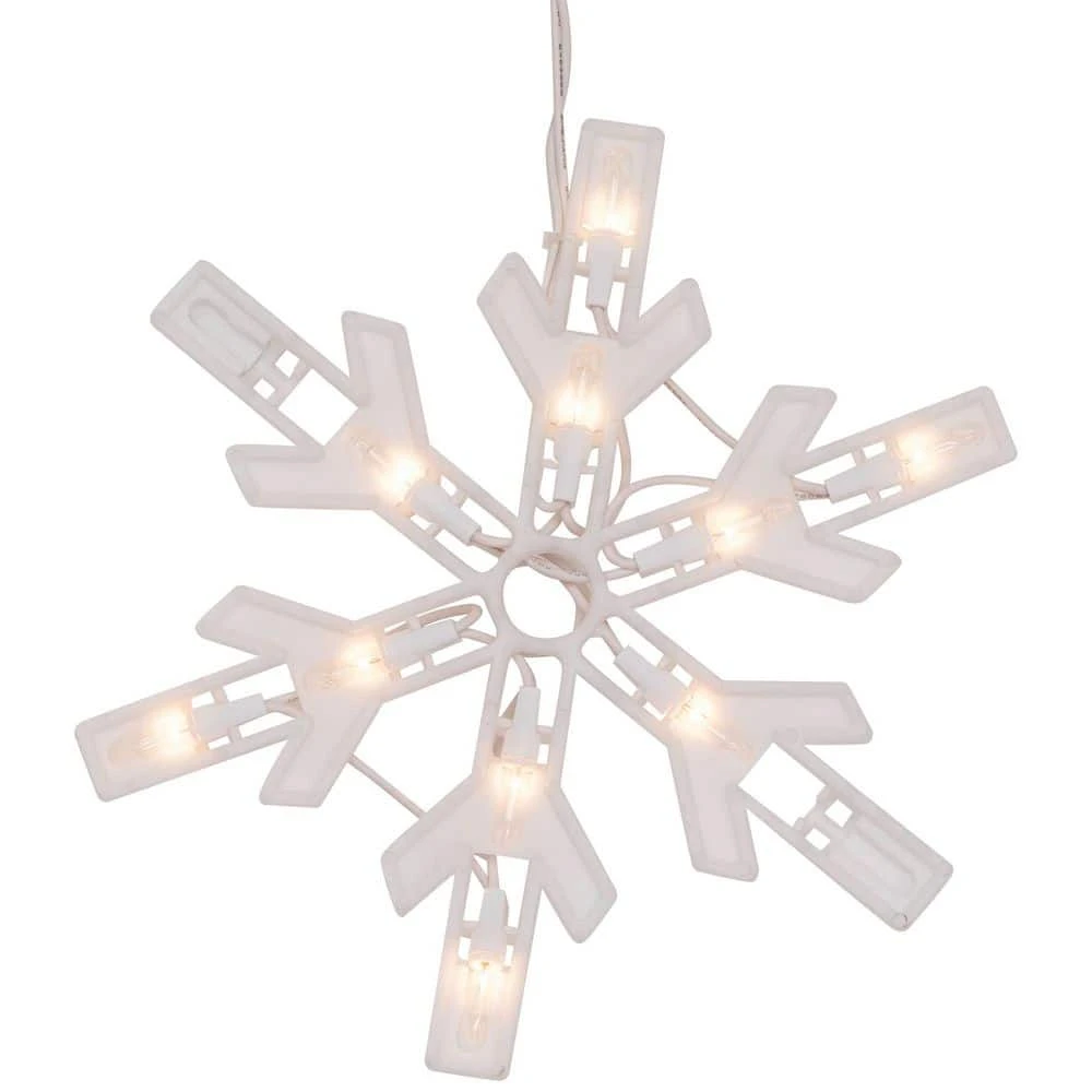 Northlight 100 Clear Twinkling Snowflake Icicle Christmas Lights-8.6 Ft White Wire 7 Northlight 100 Clear Twinkling Snowflake Icicle Christmas Lights-8.6 Ft White Wire - Image 7