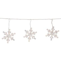 Northlight 100 Clear Twinkling Snowflake Icicle Christmas Lights-8.6 Ft White Wire 12 Northlight 100 Clear Twinkling Snowflake Icicle Christmas Lights-8.6 Ft White Wire -Northlight Shop northlight icicle lights 32912641 fa 1000