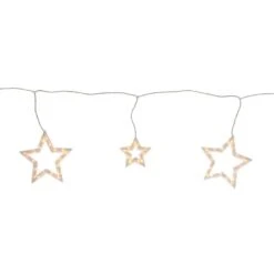 Northlight 7 Ft. 6-Light Clear Star Shaped Icicle Christmas Lights With White Wire
