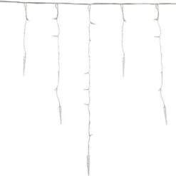 Northlight LED Ice Pillars Christmas Icicle Light Set-Pure White-29 Ft. Clear Wire-360ct -Northlight Shop northlight icicle lights 35680748 1f 1000