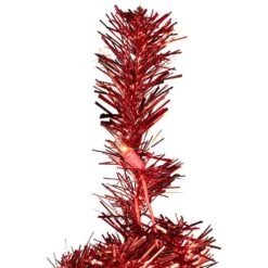 Northlight 7'-Red Pre-Lit Tinsel Artificial Christmas Tree-Clear Lights 11 Northlight 7'-Red Pre-Lit Tinsel Artificial Christmas Tree-Clear Lights -Northlight Shop northlight pre lit christmas trees 35764345 44 1000