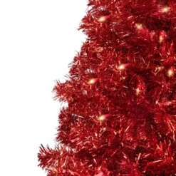 Northlight 7'-Red Pre-Lit Tinsel Artificial Christmas Tree-Clear Lights 9 Northlight 7'-Red Pre-Lit Tinsel Artificial Christmas Tree-Clear Lights -Northlight Shop northlight pre lit christmas trees 35764345 4f 1000